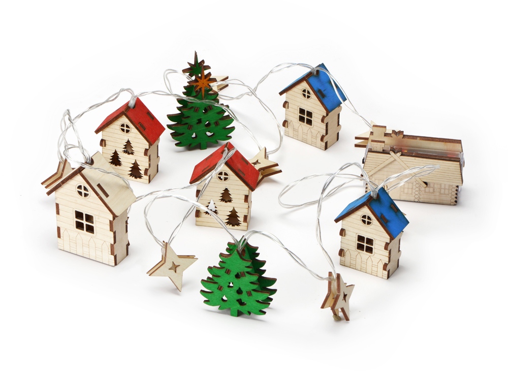 Елочная гирлянда с лампочками Новогодняя с логотипом  | Print Logo