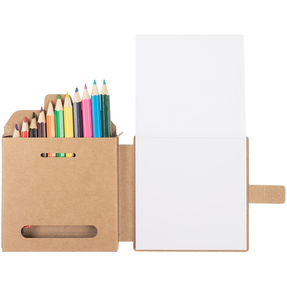 Набор цветных карандашей с блокнотом Pencilvania Traveler фото на сайте Print Logo.