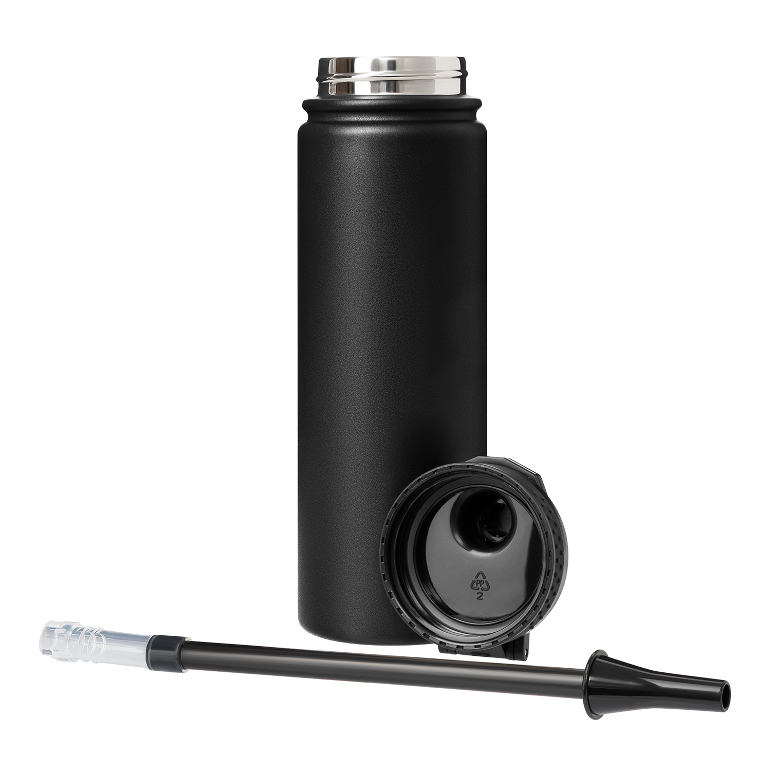 Термобутылка вакуумная герметичная Savona, бежевая — пример нанесения логотипа (Portobello Термокружки) | Print Logo