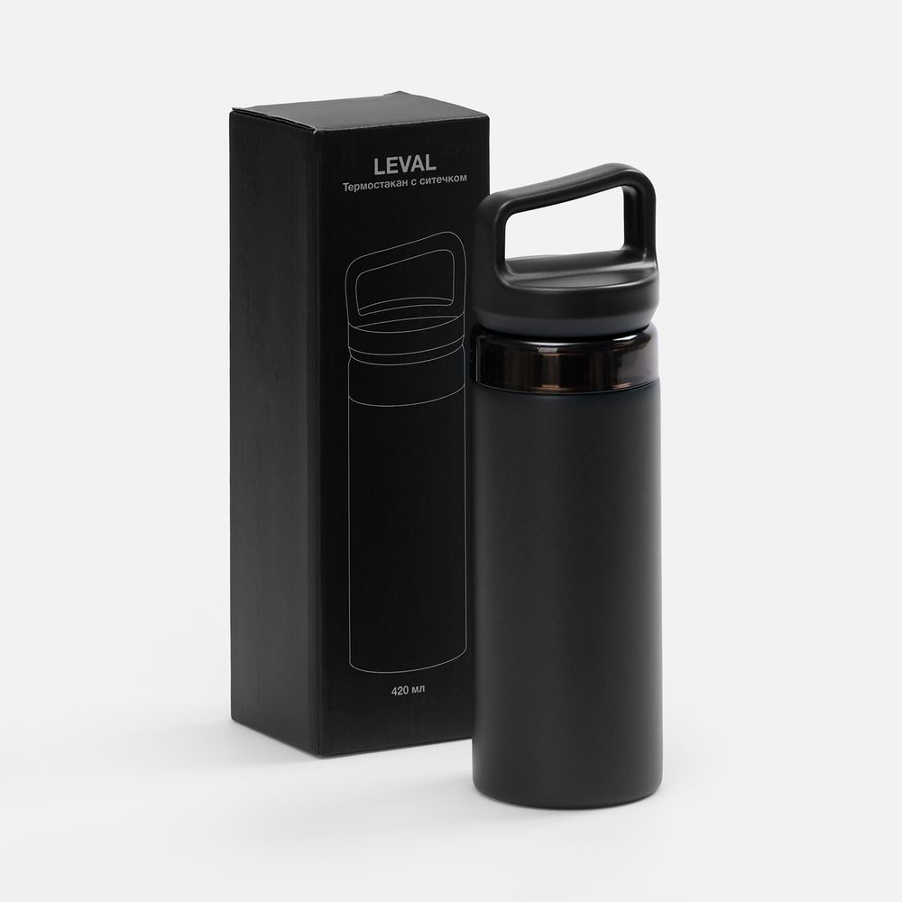 Термостакан Leval с ситечком — пример нанесения логотипа (Molti) | Print Logo