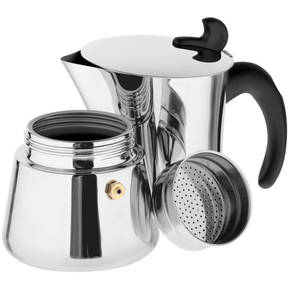 Гейзерная кофеварка Verona — пример нанесения логотипа (Molti) | Print Logo