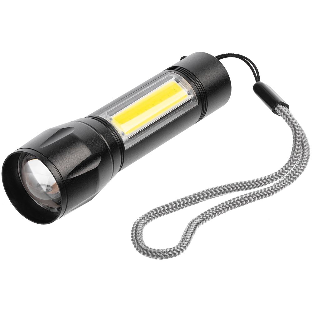 Фонарик аккумуляторный с фокусировкой луча Kirk с логотипом  | Print Logo