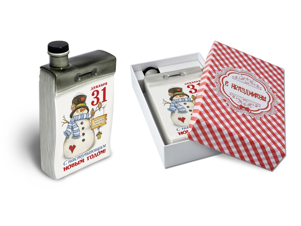 Штоф Новогодний календарь с логотипом  | Print Logo