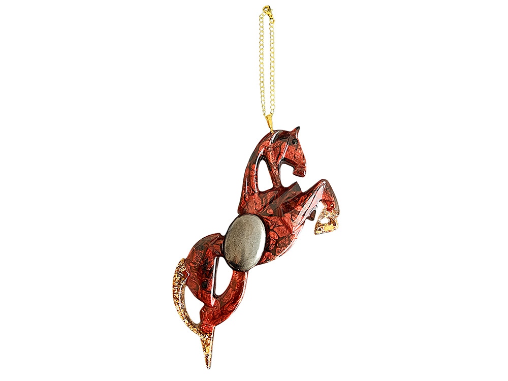 Елочная игрушка Лошадь с логотипом  | Print Logo