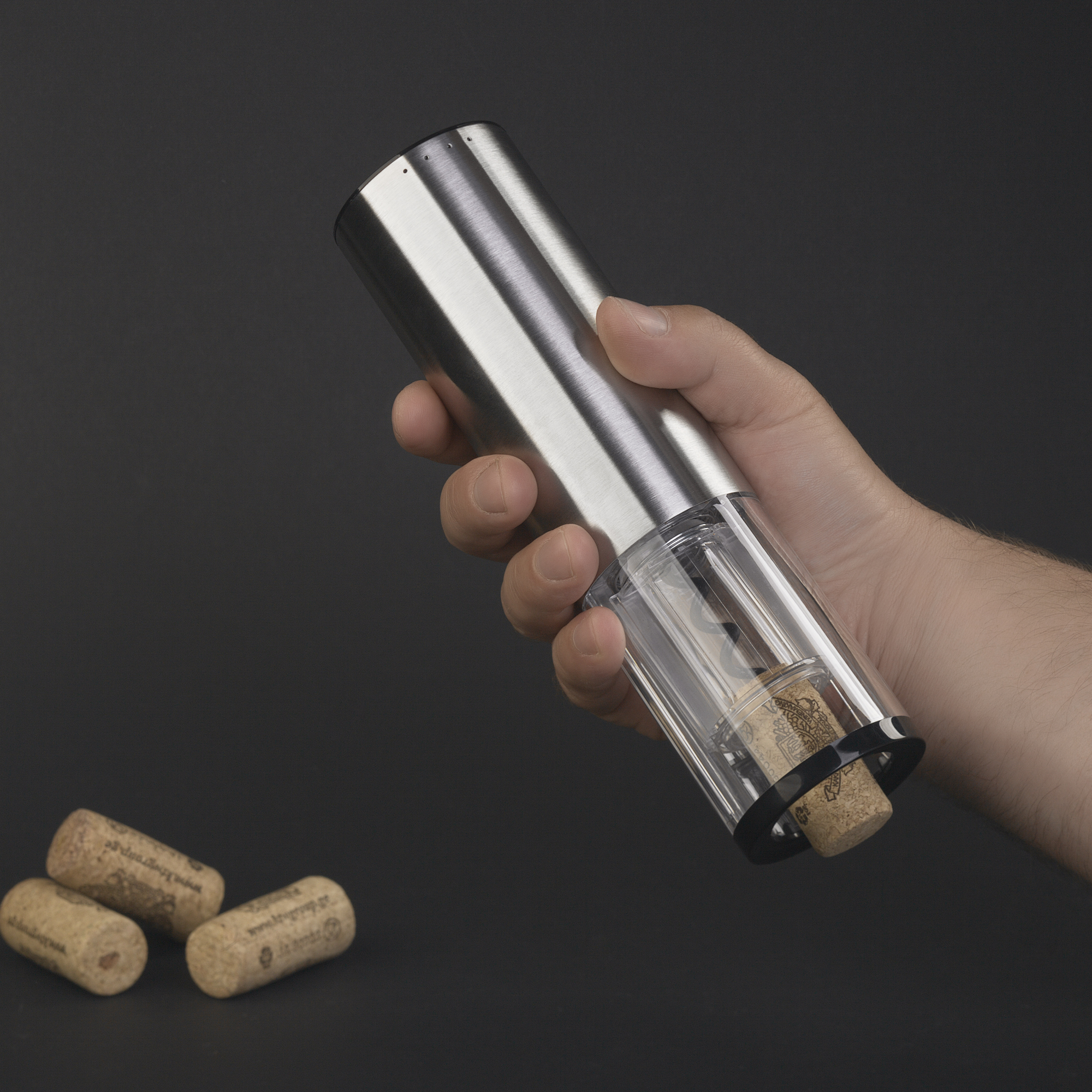 Штопор автоматический "Сомелье" с батареей, 500 mAh фото на сайте Print Logo.