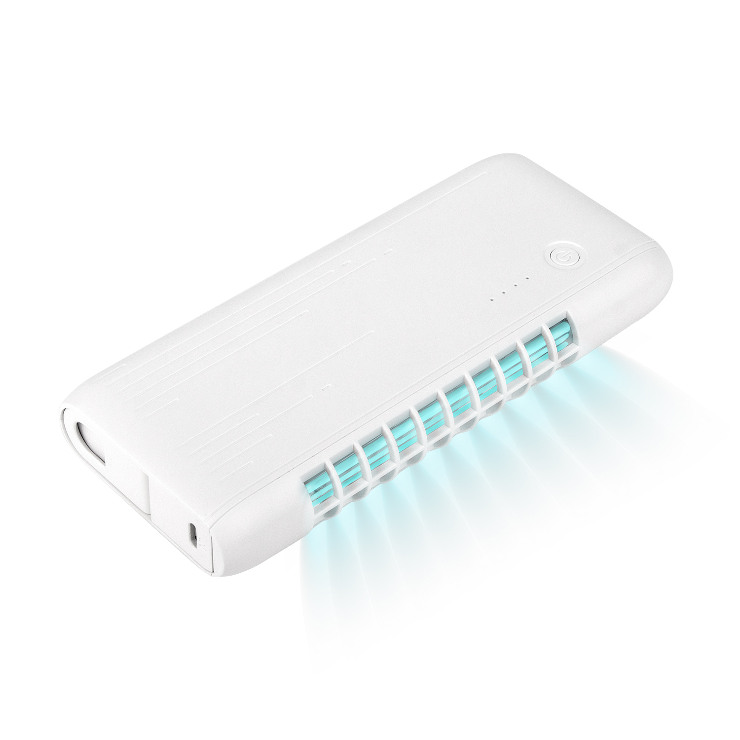 Внешний аккумулятор с встроенной УФ лампой Uno 6000 mAh, черный с логотипом Portobello Внешние Аккумуляторы | Print Logo