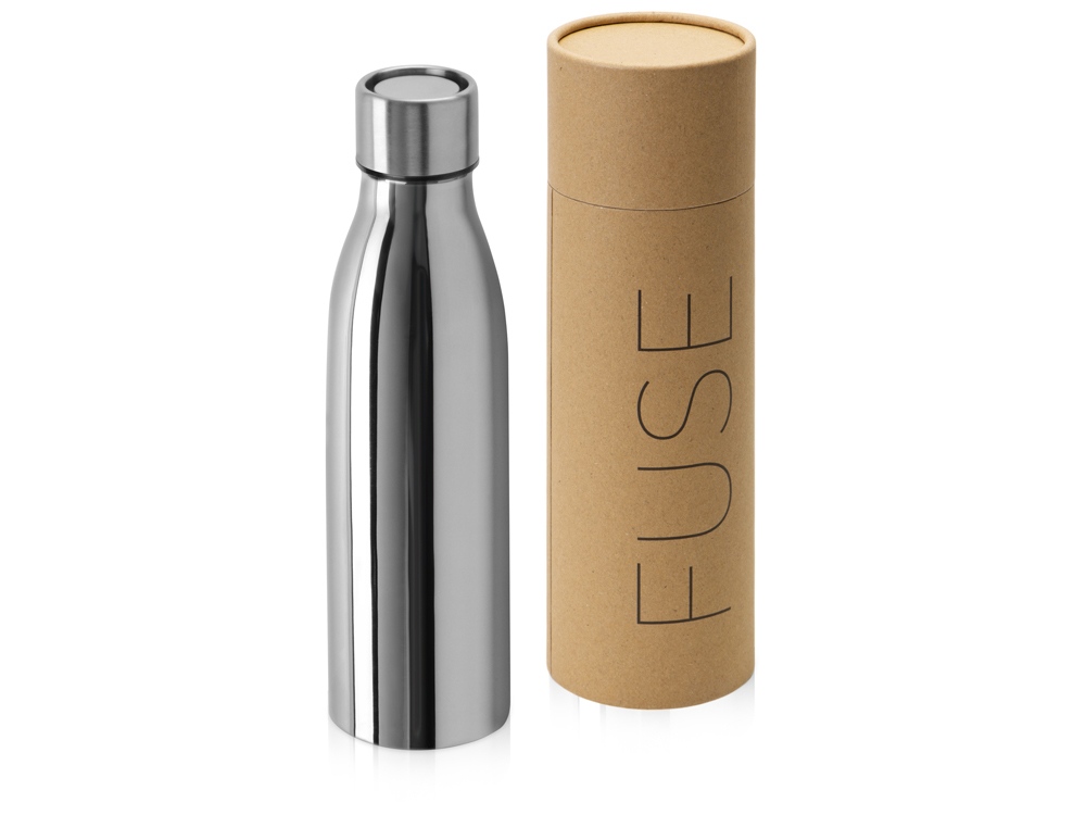 Вакуумная герметичная термобутылка Fuse с 360° крышкой, тубус, 500 мл с логотипом Waterline | Print Logo