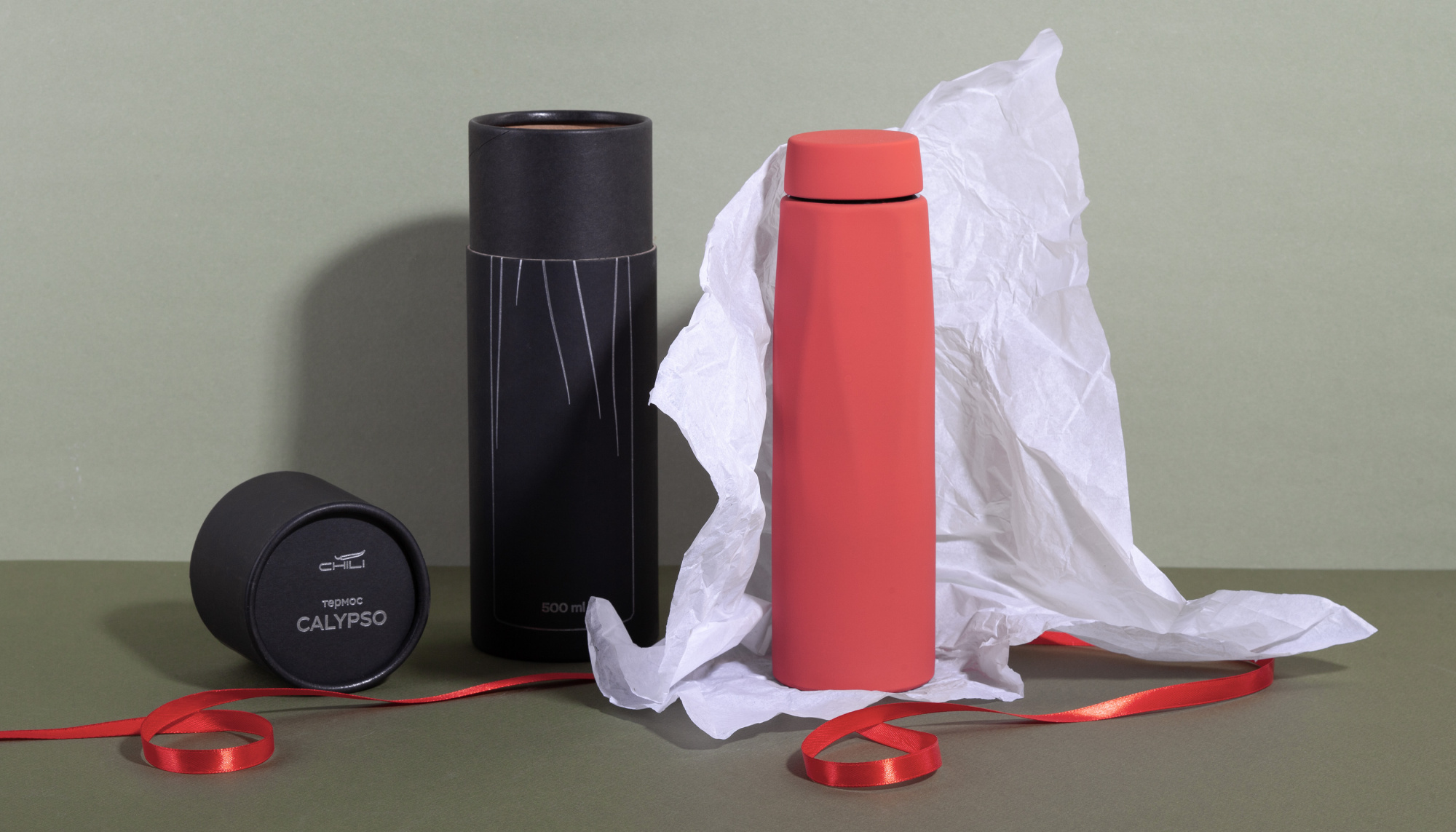 Термос "Calypso", покрытие soft touch, 500 мл фото на сайте Print Logo.